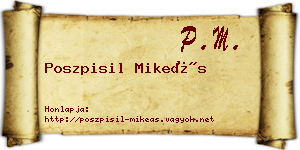 Poszpisil Mikeás névjegykártya